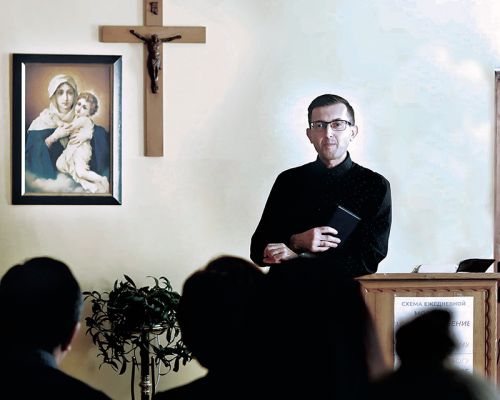 Спадар Анатоль Канарскі падчас сустрэчы каталіцкай супольнасці “Эхад”, лідэрам якой з’яўляецца Спадар Анатоль Канарскі падчас сустрэчы каталіцкай супольнасці “Эхад”, лідэрам якой з’яўляецца