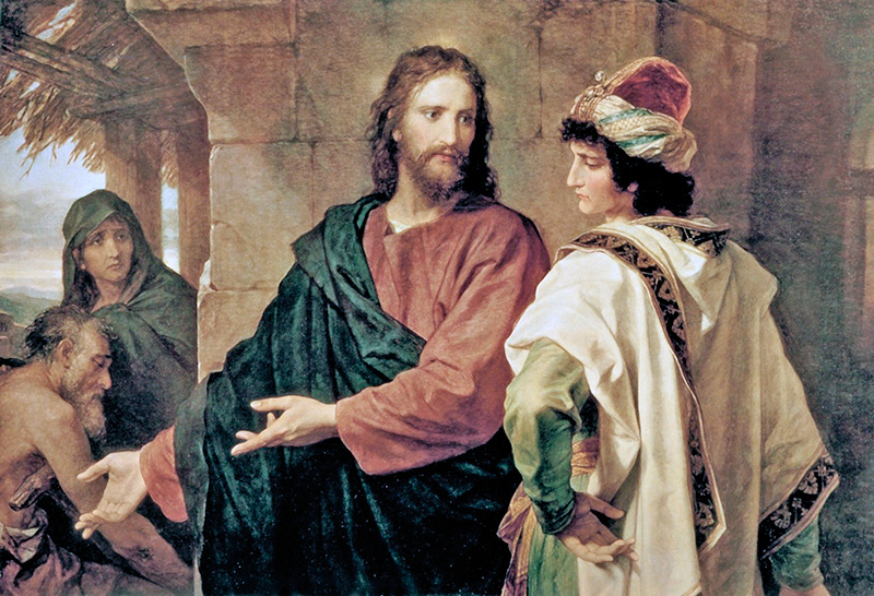 Heinrich Hofmann, Chrystus i bogaty młodzieniec (1889) Heinrich Hofmann, Chrystus i bogaty młodzieniec (1889)
