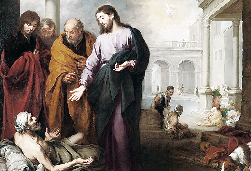 Chrystus uzdrawia paralityka przy Sadzawce Betesda, Bartolomé Esteban Murillo Chrystus uzdrawia paralityka przy Sadzawce Betesda, Bartolomé Esteban Murillo