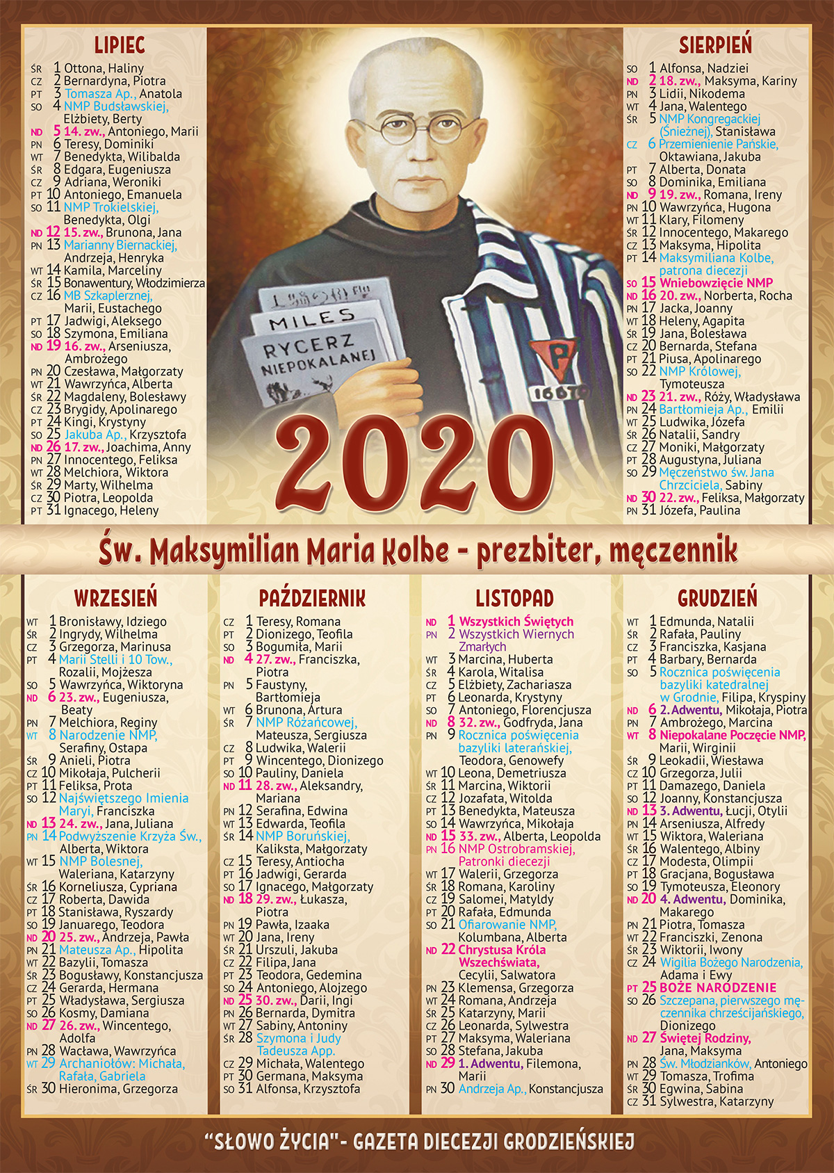 kalendar 2020